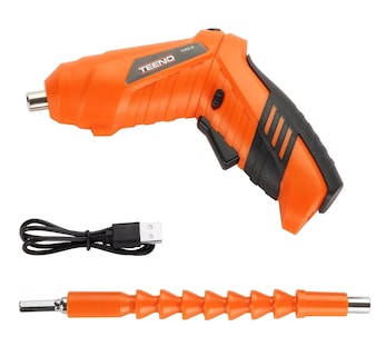 Foto 1 | Foto 1 | Atornillador Inalámbrico Teeno Naranja de 3.6v Kit 46 Piezas