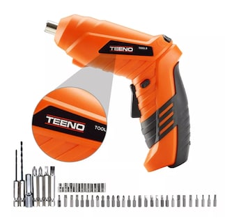 Foto 3 | Foto 3 | Atornillador Inalámbrico Teeno Naranja de 3.6v Kit 46 Piezas
