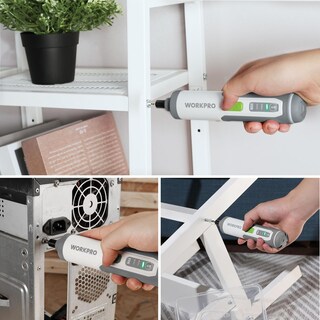 Foto 7 | Foto 7 | Juego De Destornilladores Eléctricos Inalámbricos Recargables Workpro 4v - Venta Internacional.