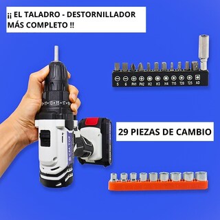 Foto 4 | Foto 4 | Juego De Taladro Eléctrico Inalámbrico Portátil De 21 V, Destornillador De Impacto Con Batería Recargable De 1500 Mah