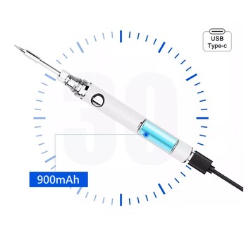 Foto 3 | Foto 3 | Soldador Inalámbrico Portátil Recargable Usb Con 3 Puntas Blanco