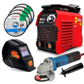 Foto 1 | Foto 1 | Soldadora Inversor Weld Force 120 Amperes + Miniesmeriladora