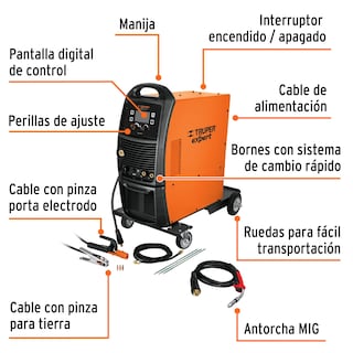 Foto 2 | Foto 2 | Soldadora Multiproceso de 250 A Truper Expert color Naranja