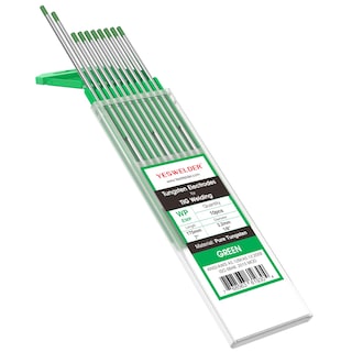 Foto 1 | Foto 1 | Electrodo De Tungsteno Para Soldadura Tig Yeswelder, Tungsteno Puro, 1/8 X 175 Mm, Verde, Paquete De 10 - Venta Internacional.