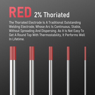 Foto 2 | Foto 2 | Electrodo De Tungsteno Para Soldadura Tig Yeswelder 2% Toriado 3,2 Mm - Venta Internacional.