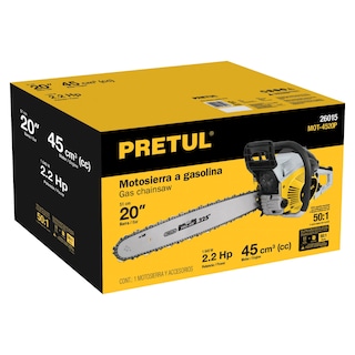 Foto 2 | Foto 2 | Motosierra Pretul Mot-6020P color Amarillo 60 CC a Gasolina con Barra de 20 \