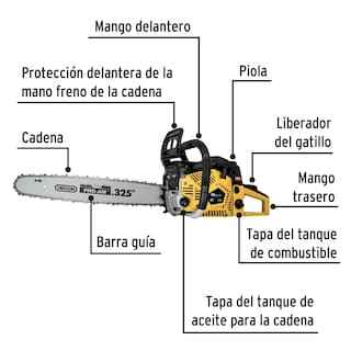 Foto 3 | Foto 3 | Motosierra Pretul Mot-6020P color Amarillo 60 CC a Gasolina con Barra de 20 \