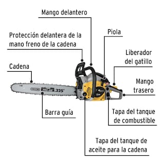 Foto 3 | Foto 3 | Motosierra Pretul Mot-4520P color Amarillo 45 CC a Gasolina con Barra de 20 \