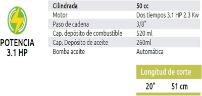 Foto 6 | Foto 6 | MOTOSIERRA GIMTERRA GM5050 20'', SISTEMA DE AUTO VIBRACIÓN, FRENO CADENA, CON CARBURADOR WALBRO, BARRA GIMEXA Y CADENA OREGÓN