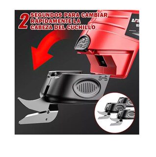 Foto 5 | Foto 5 | Tijeras Eléctricas Recargable Inalámbrica Para Cortar Cartón Negro Rojo