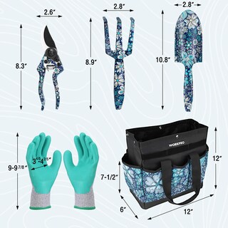 Foto 2 | Foto 2 | Juego De Herramientas De Jardín Workpro De Aluminio Resistente, 5 Piezas Con Bolsa - Venta Internacional.