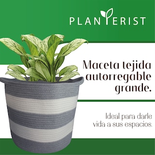 Foto 2 | Foto 2 | Maceta Tejida Autorregable Grande Planterist Gris