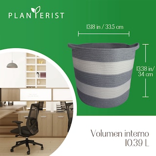 Foto 3 | Foto 3 | Maceta Tejida Autorregable Grande Planterist Gris
