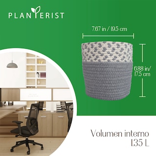 Foto 3 | Foto 3 | Maceta Tejida Autorregable Chica Planterist Moderna Decorativa color Gris