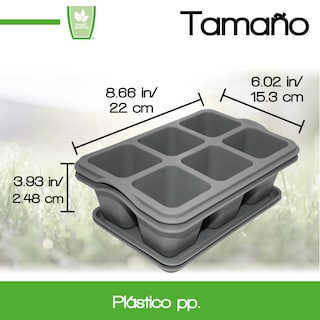 Foto 3 | Foto 3 | Kit 2 Charola Moderna Rectangular Para Suculentas - Smart Garden - Gris