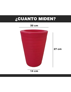 Foto 3 | Foto 3 | Maceta Minimalista Cilíndrica Hanlob Mejor Que Fibra De Vidrio Color Rosa