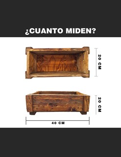 Foto 3 | Foto 3 | Maceta De Madera Hanlob Tipo Jardinera De Barrote Chica