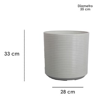 Foto 6 | Foto 6 | Maceta Minimalista Jauz Cilindrica Blanco Premium