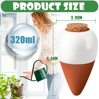 Foto 2 | Foto 2 | Globos De Riego Automático Ollas Con Forma De Espigas De Terracota, Paquete De 4 Unidades - Venta Internacional.