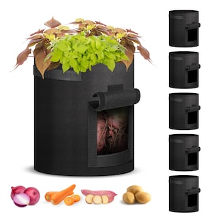 Foto 1 | Foto 1 | Bolsas Para Cultivo De Patatas Ipower, 10 Galones, Paquete De 5, Con Asa Y Ventana - Venta Internacional.