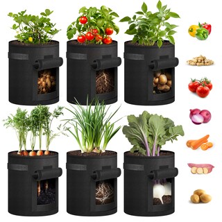 Foto 1 | Foto 1 | Bolsas Para Cultivo De Patatas Ipower, 10 Galones, Paquete De 6, Con Ventana De Cosecha - Venta Internacional.