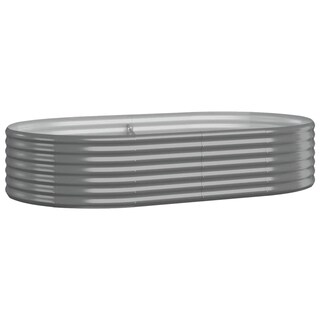 Foto 3 | Foto 3 | Cama Elevada De Jardín Vidaxl De Acero Con Recubrimiento En Polvo Gris Con Forma Ovalada - Venta Internacional.