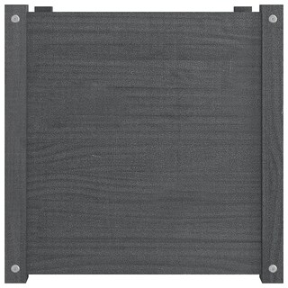 Foto 4 | Foto 4 | Jardinera Vidaxl De Madera Maciza Gris De Pino 50x50x50 Cm - Venta Internacional.