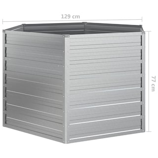Foto 5 | Foto 5 | Cama De Jardín Elevada Vidaxl Acero Galvanizado Plateado 129 X 77 Cm - Venta Internacional.