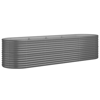 Foto 1 | Foto 1 | Cama De Jardín Elevada Vidaxl De Acero Ovalado 296 X 80 X 68 Cm Gris - Venta Internacional.