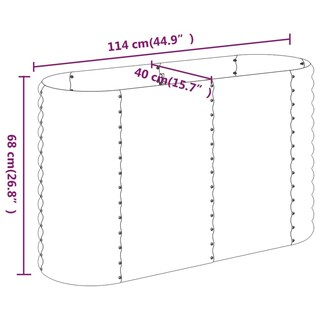 Foto 7 | Foto 7 | Cama Elevada Para Jardín Vidaxl Acero Con Revestimiento En Polvo Plateado 114 X 40 X 68 Cm - Venta Internacional.