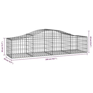Foto 6 | Foto 6 | Cesta Gabion Vidaxl Arqueada Duradera De Hierro Galvanizado Para Jardín - Venta Internacional.