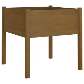 Foto 3 | Foto 3 | Macetero De Jardín Vidaxl Madera Maciza De Pino Color Marrón Miel 70 X 70 Cm - Venta Internacional.
