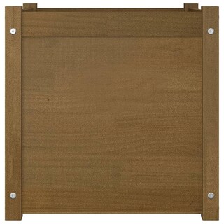 Foto 4 | Foto 4 | Macetero De Jardín Vidaxl Madera Maciza De Pino Color Marrón Miel 50 X 50 Cm - Venta Internacional.