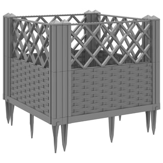 Foto 6 | Foto 6 | Jardinera Vidaxl Gris Claro 43 5 X 43 5 X 43 5 Cm De Polipropileno - Venta Internacional.