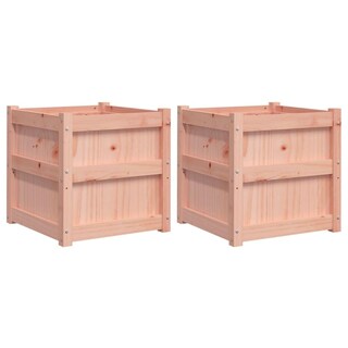 Foto 1 | Foto 1 | Jardineras Vidaxl De Madera Maciza De Douglas Color Marrón 50 X 50 X 50 Cm - Venta Internacional.