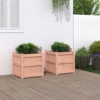 Foto 2 | Foto 2 | Jardineras Vidaxl De Madera Maciza De Douglas Color Marrón 50 X 50 X 50 Cm - Venta Internacional.