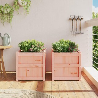 Foto 3 | Foto 3 | Jardineras Vidaxl De Madera Maciza De Douglas Color Marrón 50 X 50 X 50 Cm - Venta Internacional.
