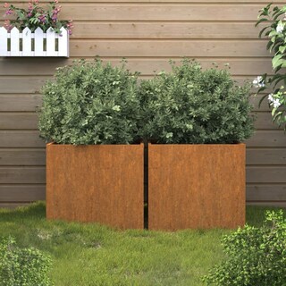 Foto 2 | Foto 2 | Maceta de Acero Vidaxl 49 x 47 x 46 cm 2 Piezas - Venta Internacional