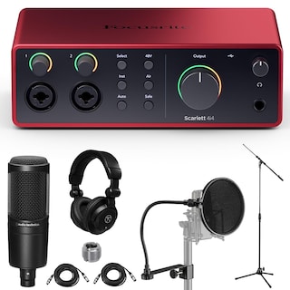 Foto 1 | Foto 1 | Interfaz Usb Focusrite Scarlett 4i4 De Cuarta Generación Con Micrófono At2020 - Venta Internacional.