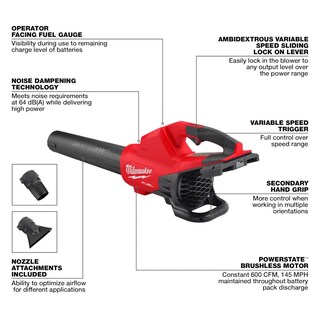 Foto 4 | Foto 4 | Soplador Milwaukee M18 Fuel 2824-20 600 Cfm 145 Mph Con 2 Baterías - Venta Internacional.