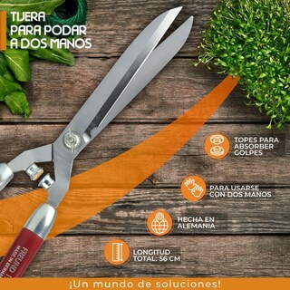 Foto 5 | Foto 6 | Tijera para Podar a 2 Manos Gimex Freund 224TF Rojo Longitud de la Hoja 240 mm