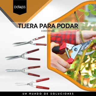 Foto 6 | Foto 7 | Tijera para Podar a 2 Manos Gimex Freund 224TF Rojo Longitud de la Hoja 240 mm