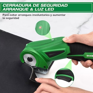 Foto 3 | Foto 3 | Tijera Eléctrica Inalámbrica Para Tejidos de Cartón Eo Safe Imports Esi-13152 Verde