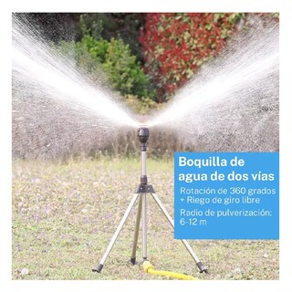 Foto 2 | Foto 2 | Aspersor De Pie Telescópico Con Trípode Rotativo Para Irriga Plata