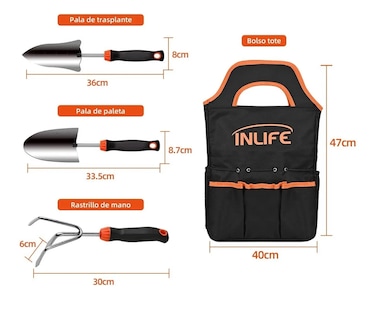 Foto 2 | Foto 2 | Palas y Rastrillo Malubero para Jardinería 3 Piezas