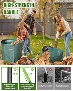 Foto 3 | Foto 3 | Juego De Rastrillos Joyhalo De 1,6 M Con Bolsas Para Hojas Tipo Recogedor De 150 Litros - Venta Internacional.