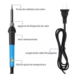 Foto 2 | Foto 2 | Kit de Soldadora Eléctrica Eo Safe Imports Esi-5822 Multicolor 60 W Temperatura Ajustable 136 PZAS