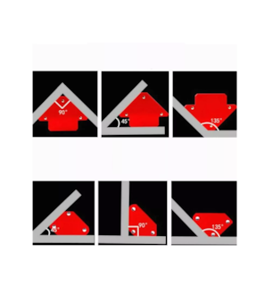 Foto 3 | Foto 3 | Imán Escuadra para Soldar Magnética Herramientas 6 Piezas Rojo