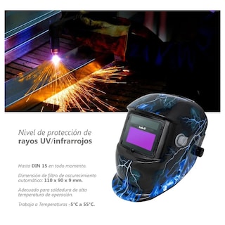 Foto 3 | Foto 3 | Careta Electrónica Soldar Automática Diseño Con Rayos Lab.g Azul
