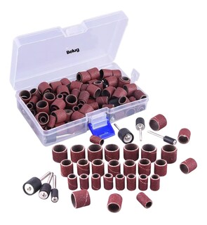 Foto 1 | Foto 1 | Kit 132 Lijas Tambor G80 G100 G120 para Dremel Mandriles V3 Guinda